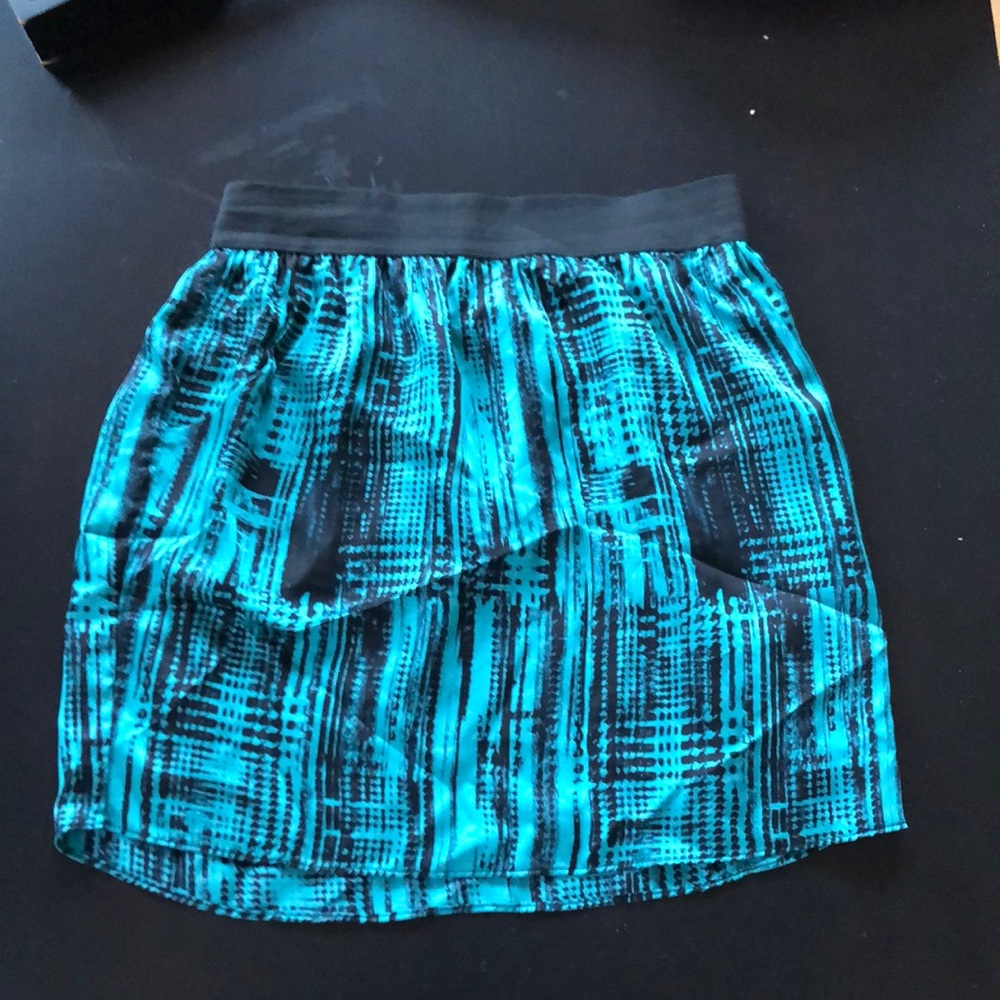 Turquoise mini skirt
